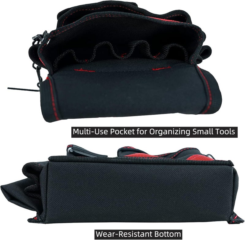 KUNN Electrician Tool Pouch - Durable Small Basic Maintenance Tool Pouch Belt with Belt Clip - Image 4